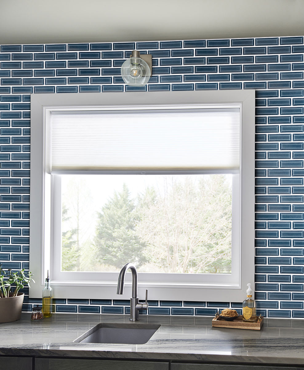 Bay Blue Beveled Tile