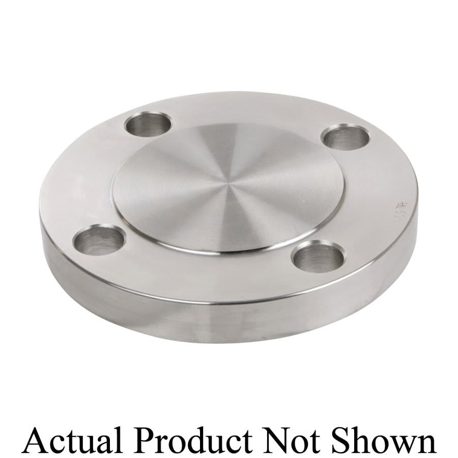 Raised Face Flange, 4 in, Blind, 150 lb, 9 in OD, 3/4 in Bolt Hole Size, 304/304L Stainless Steel