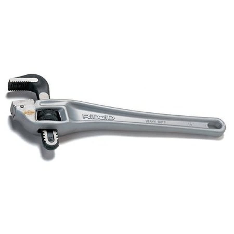 18 Series Offset Pipe Wrench, 2-1/2 in, 18 in OAL, Hook Jaw, Aluminum Handle, Standard Adjustment, Gray