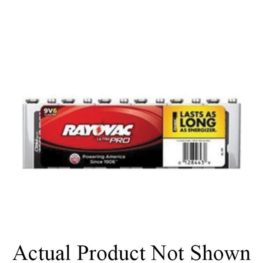 Ultra Pro™ Mercury Free Shrink Wrapped Battery, Alkaline, 9 VDC V, 500 mAh, 9 VDC, 6-Pack