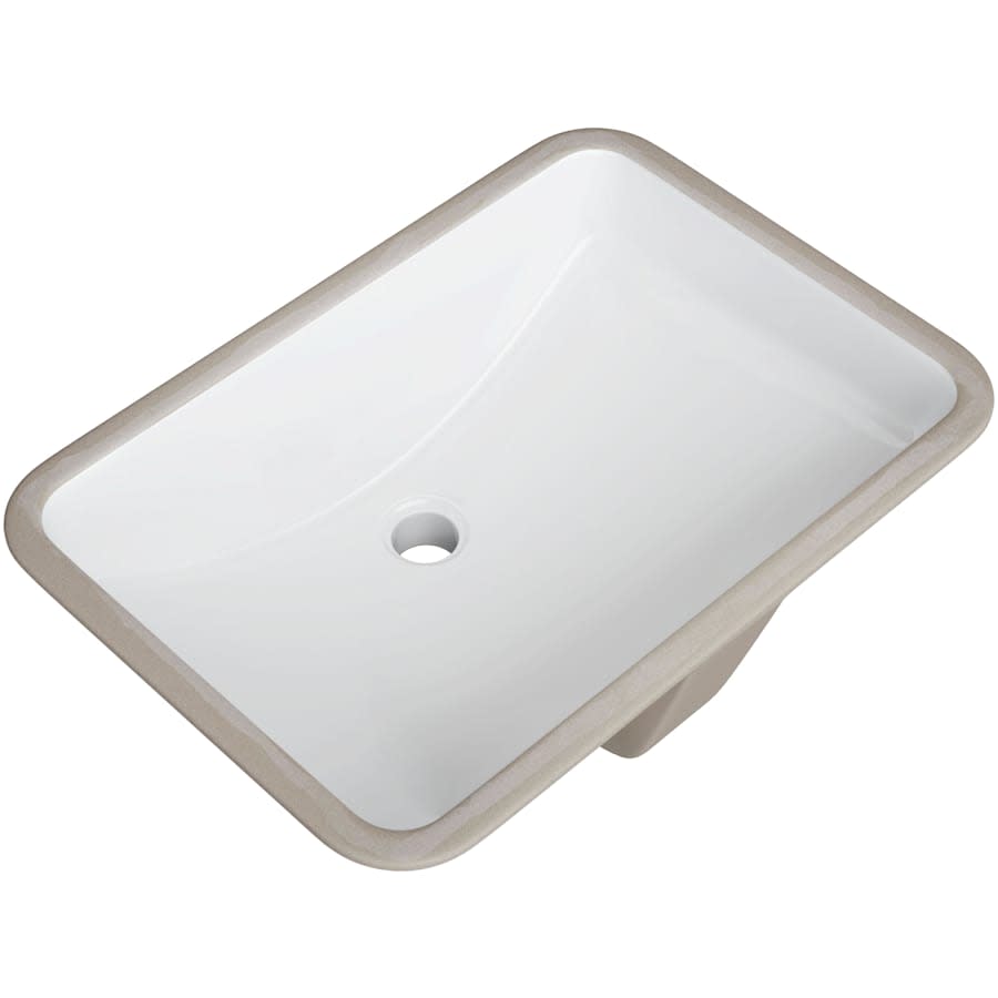 Norris 22-13/16" Rectangular Vitreous China Undermount Bathroom Sink with Overflow