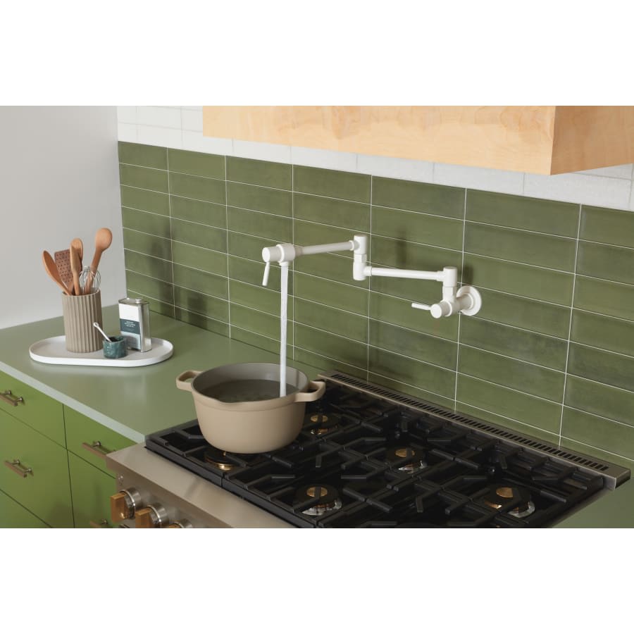 Euro 4 GPM Wall Mounted Single Hole Pot Filler Faucet