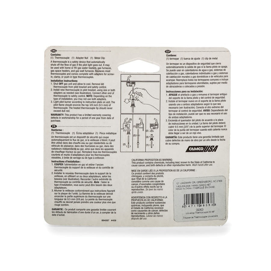 Universal Thermocouple Kit, Copper Tubing