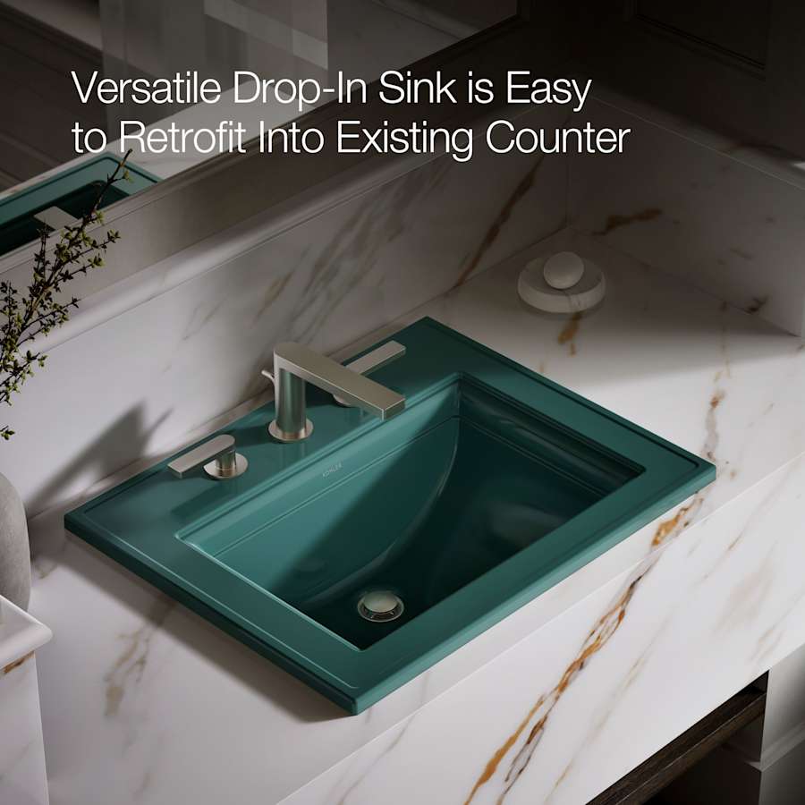 Memoirs Stately 17" Drop In Bathroom Sink with 3 Holes Drilled and Overflow