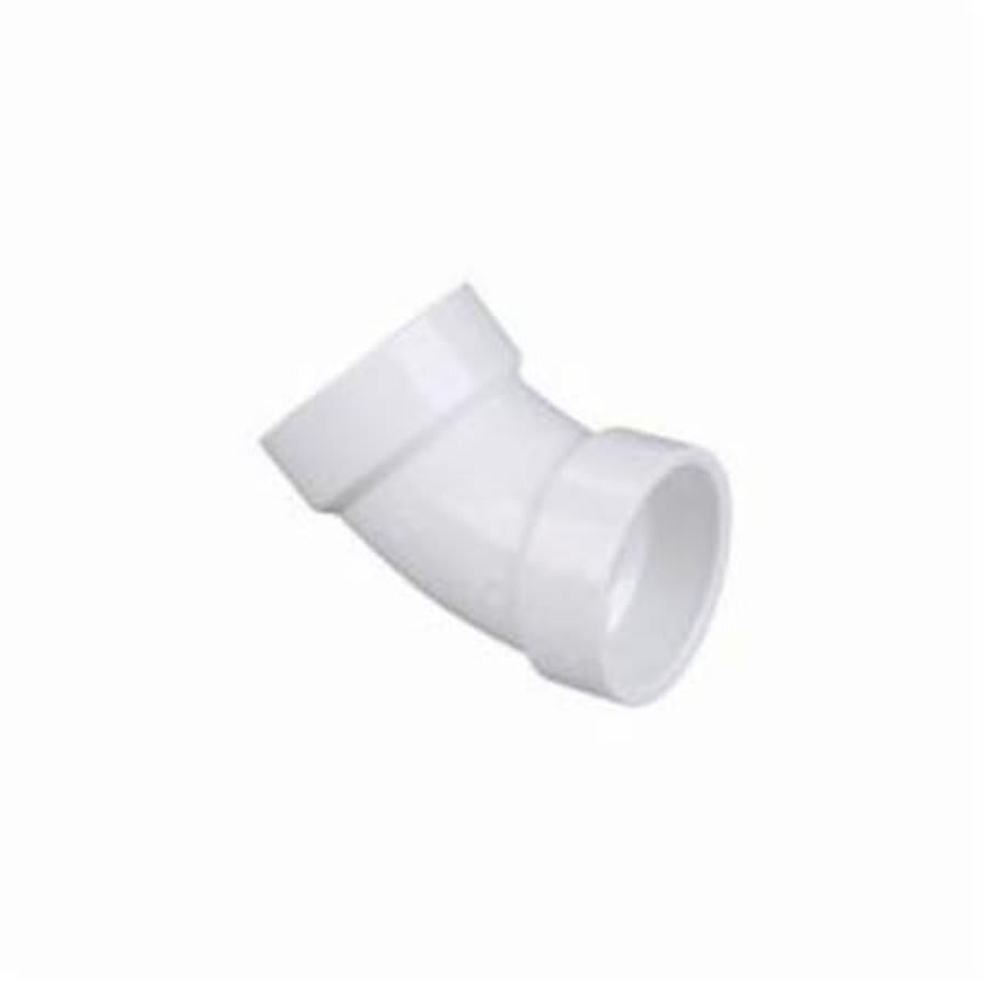 45 deg Elbow, 1-1/2 in, Hub, DWV, PVC