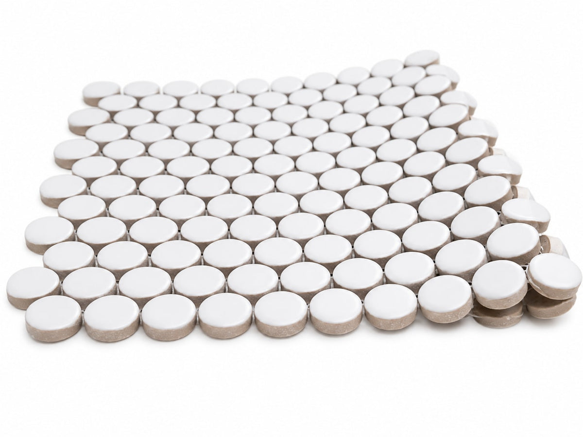 White Penny Round 19MM