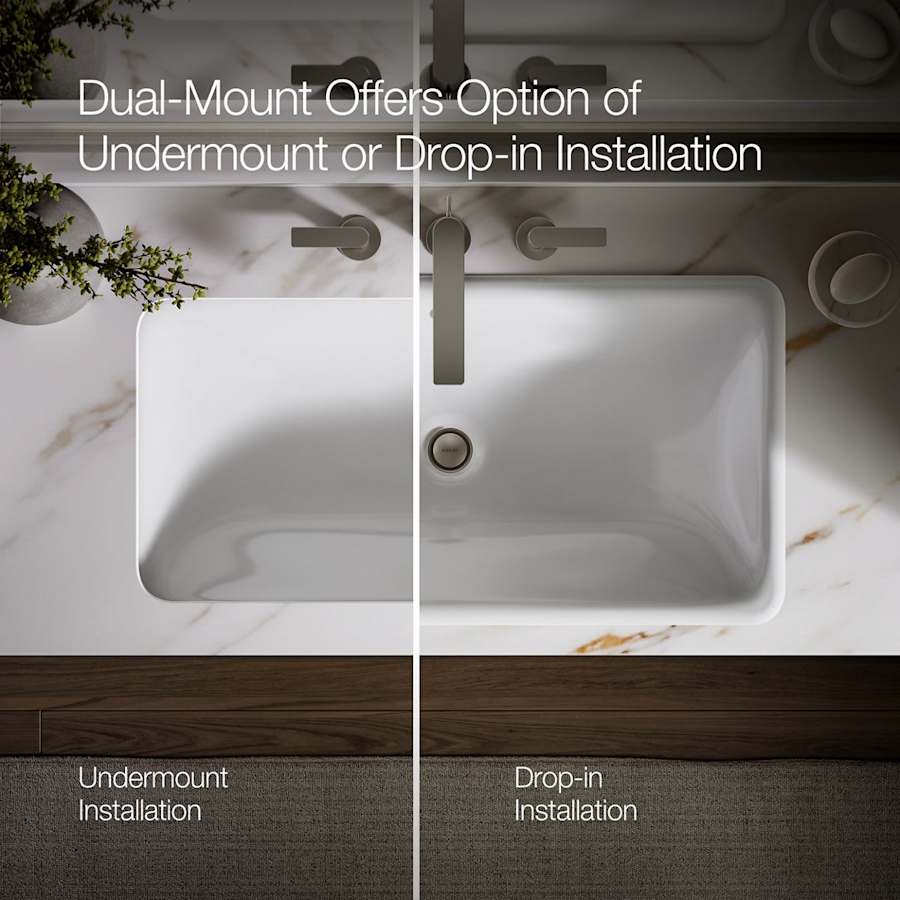 Iron Plains 30" Cast Iron Drop-In or Undermount Bathroom Sink with Overflow