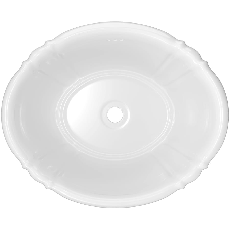 Richardson 17-5/8" Oval Vitreous China Drop In Bathroom Sink with Overflow