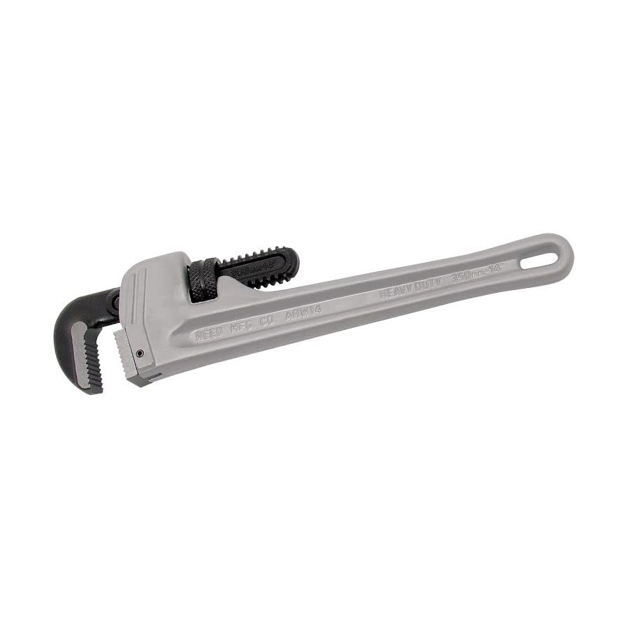 Straight Pipe Wrench, 1/4 to 2 in Pipe, 14 in OAL, Hook and Heel Jaw, Titanium Aluminum Alloy Handle