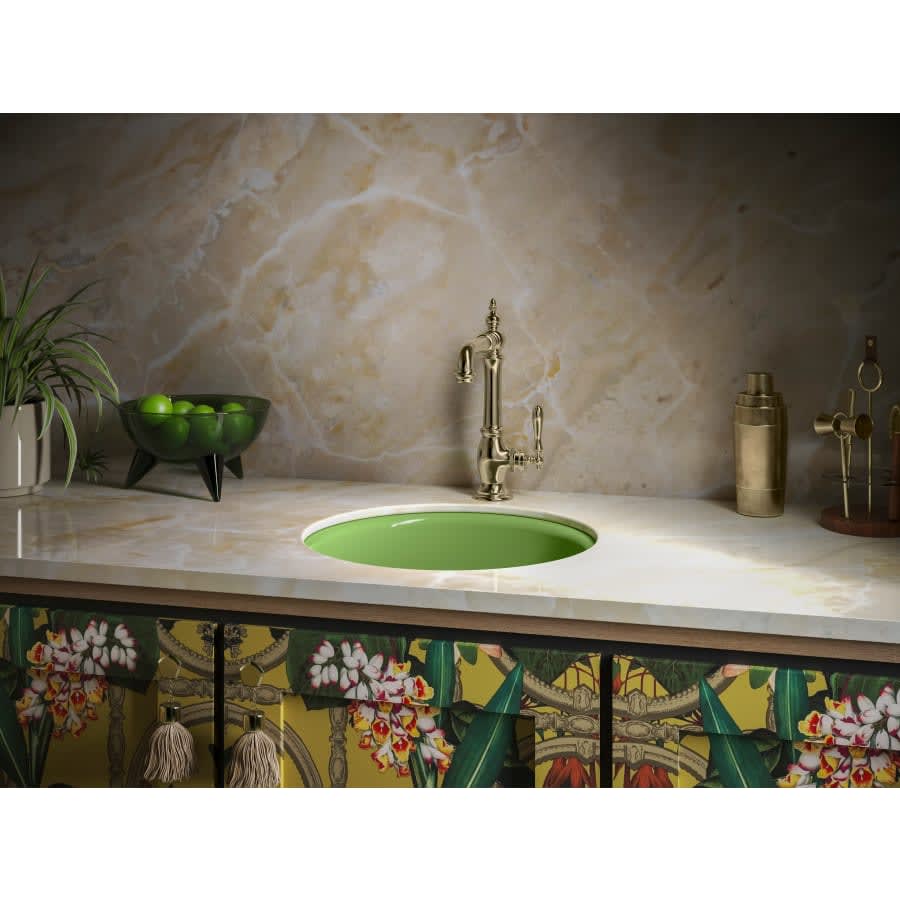 Porto Fino 18-1/2" Undermount Single Basin Cast Iron Bar Sink