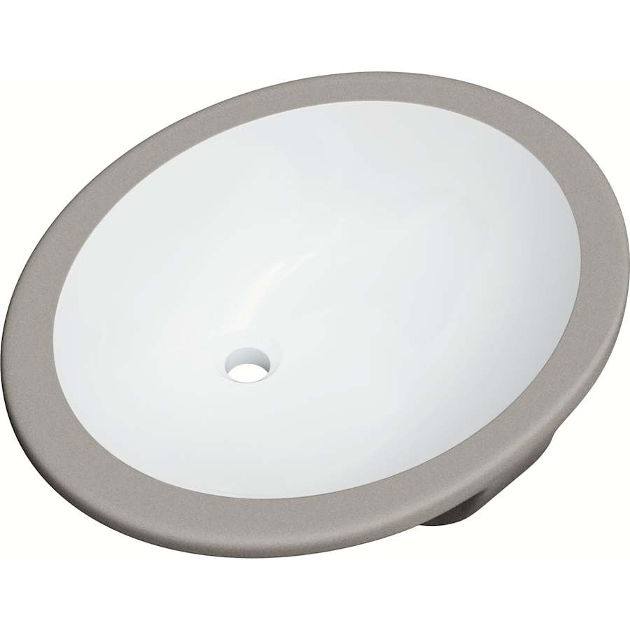 Comstock 19-1/2" Oval Vitreous China Undermount Bathroom Sink with Overflow