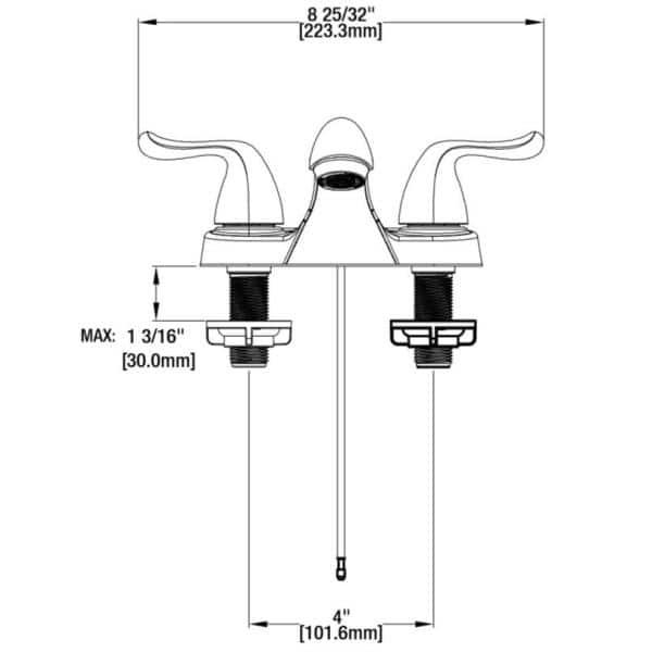 Glacier Bay Constructor 4 in. Centerset 2-Handle Low-Arc Bathroom Faucet in Brushed Nickel