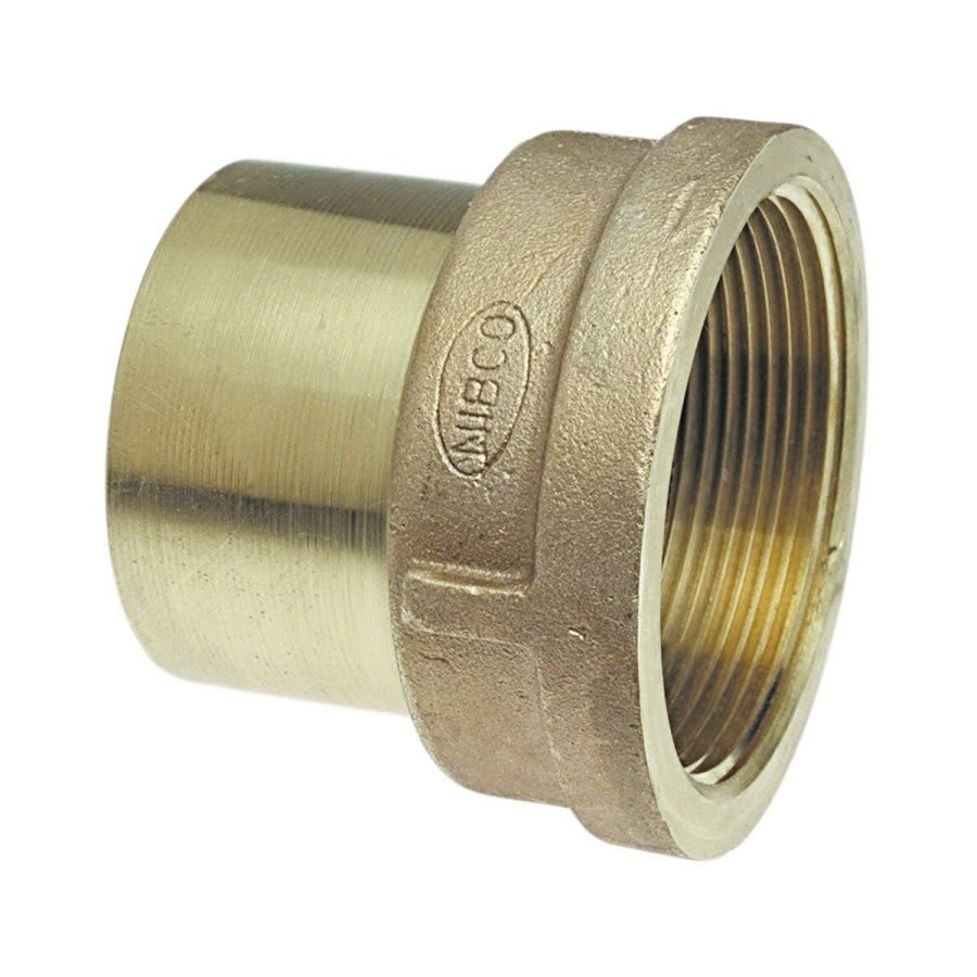 Female Adapter, 3/4 x 1/2 in, Fitting x FNPT, Cast Copper