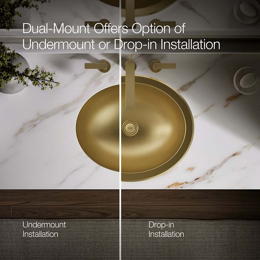 Bachata 16-11/16" Oval Stainless Steel Undermount Bathroom Sink with Overflow