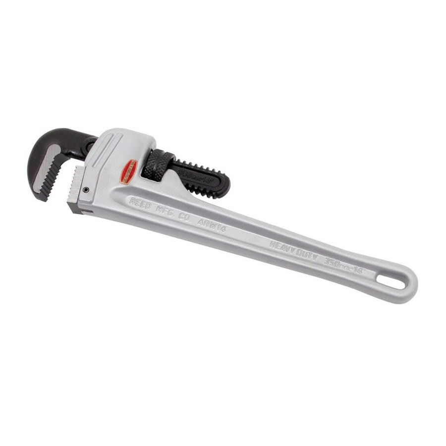 Straight Pipe Wrench, 1/4 to 2-1/2 in Pipe, 18 in OAL, Hook and Heel Jaw, Titanium Aluminum Alloy Handle