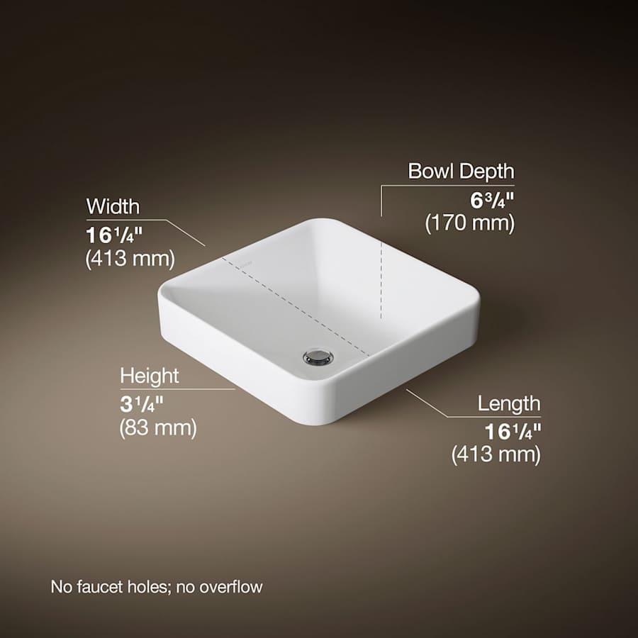 Vox 16-3/4" Vessel Sink with Overflow