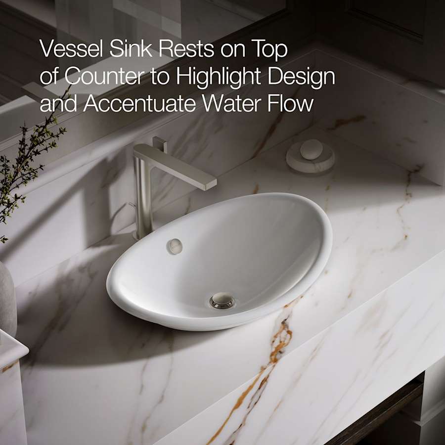 Iron Plains 20-3/4"L Enameled Cast Iron Wading Pool Oval Bathroom Sink with Overflow and White Painted Underside