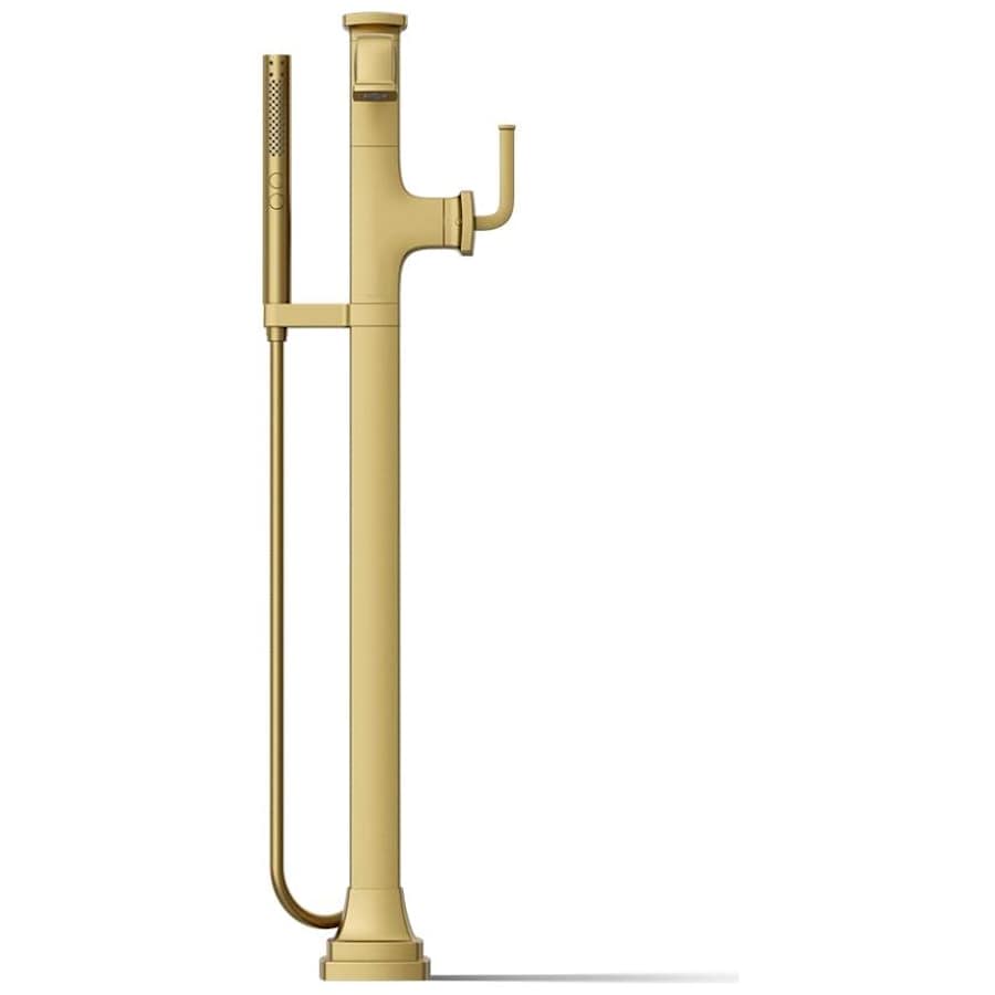 Riff Floor Mounted Tub Filler with Built-In Diverter - Includes Hand Shower