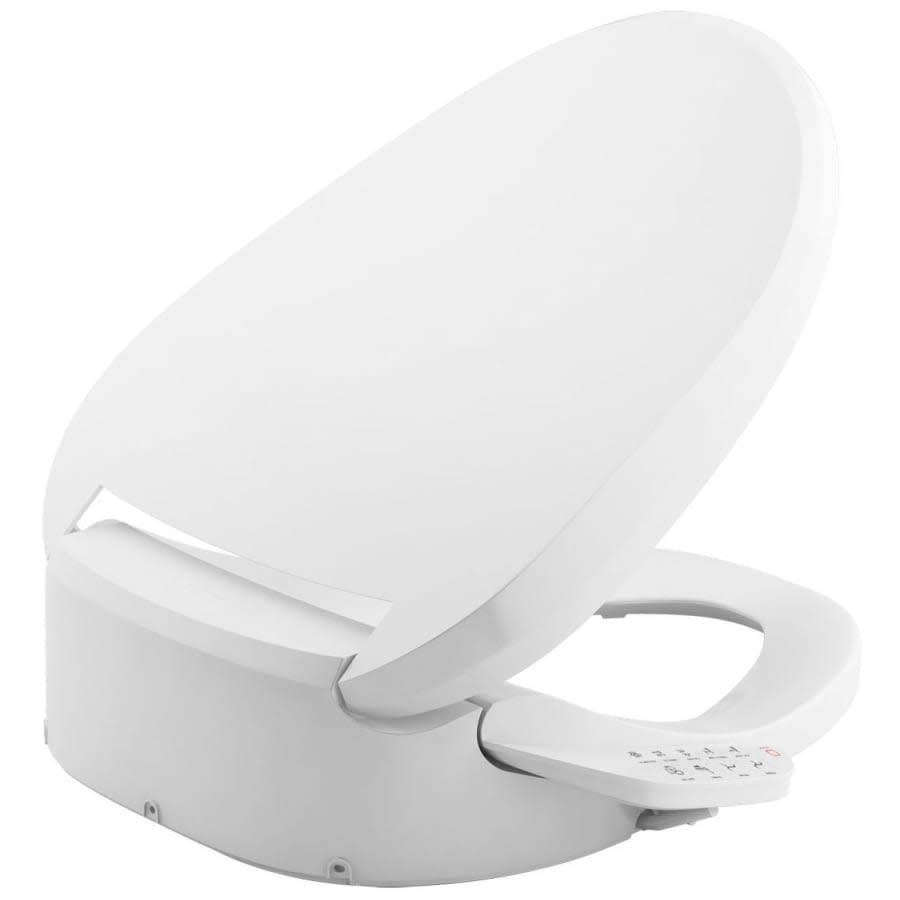 PureWash E590 Elongated Bidet Toilet Seat with Heated Seat, Self-Cleaning UV Technology, Adjustable Water Temperature, Warm-air Drying, and 2 Spray Options