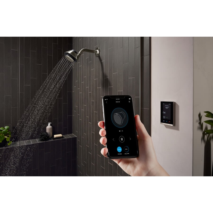 Moxie 1.75 GPM Single Function Shower Head with Bluetooth Technology