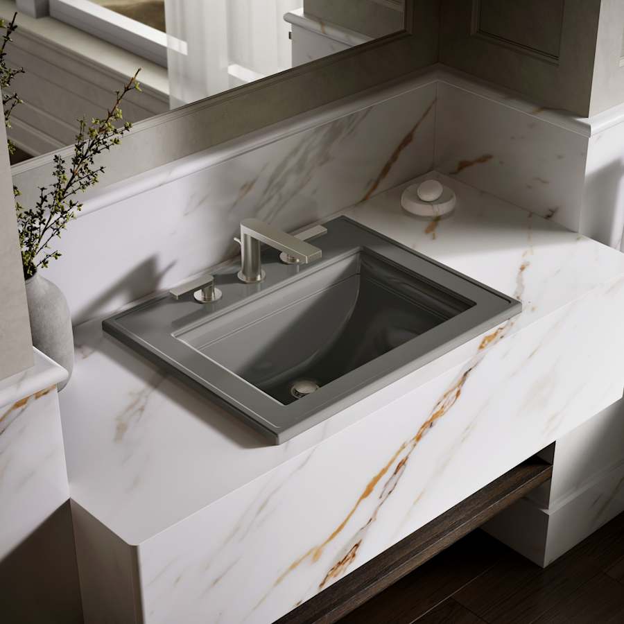 Memoirs Stately 17" Drop In Bathroom Sink with 3 Holes Drilled and Overflow