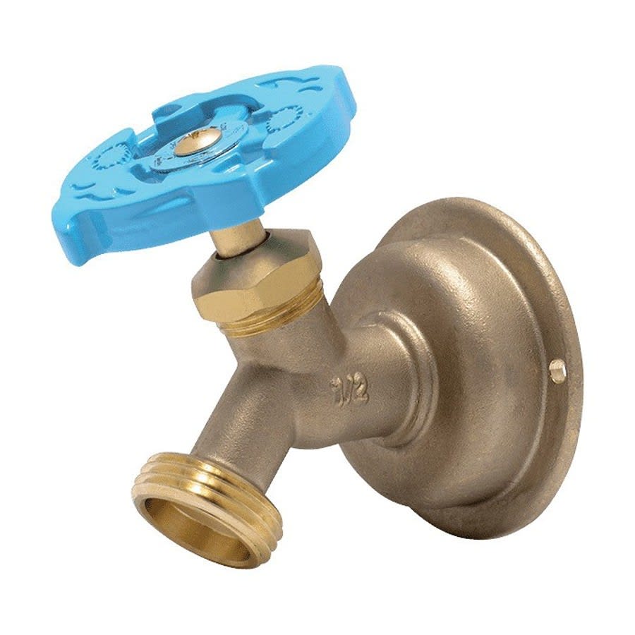 Hose Bibb, 1/2 in Inlet, Push, Rough Brass