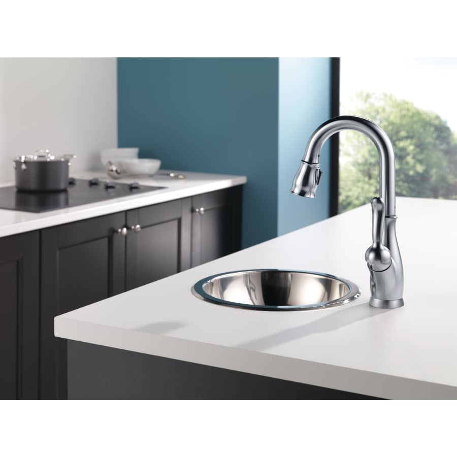 Leland Pull-Down Spray Bar/Prep Faucet with Diamond Seal Technology, Touch Clean, and MagnaTite Docking Technology