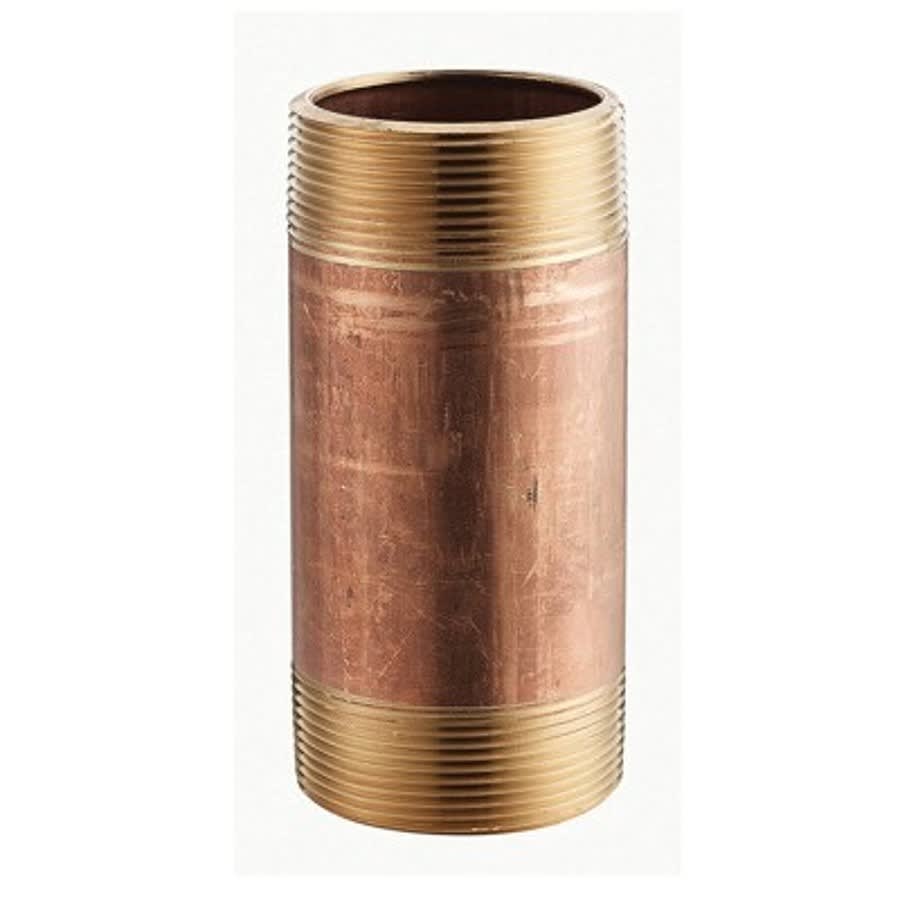 Nipple, 2-1/2 in, 6 in L, MNPT, Brass