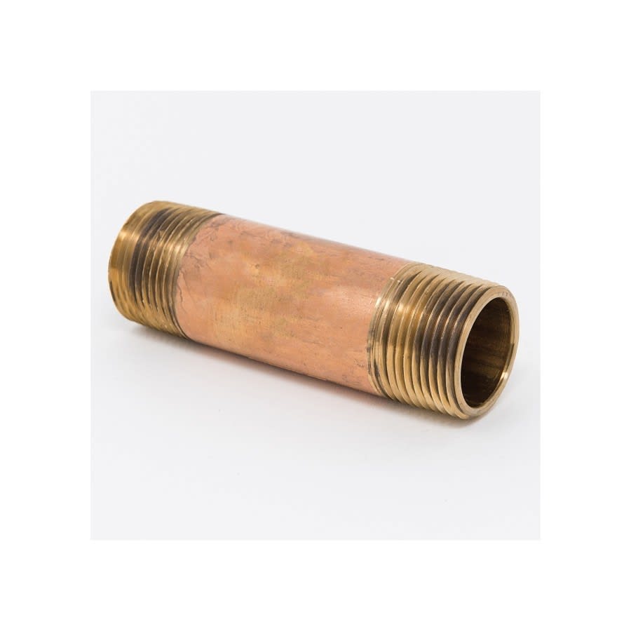 Nipple, 1-1/2 in, 3 in L, MNPT, Brass