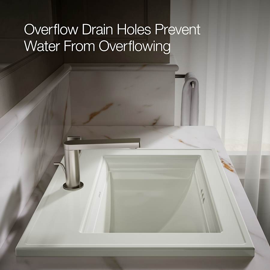 Memoirs Stately 17" Drop In Bathroom Sink with 1 Hole Drilled and Overflow