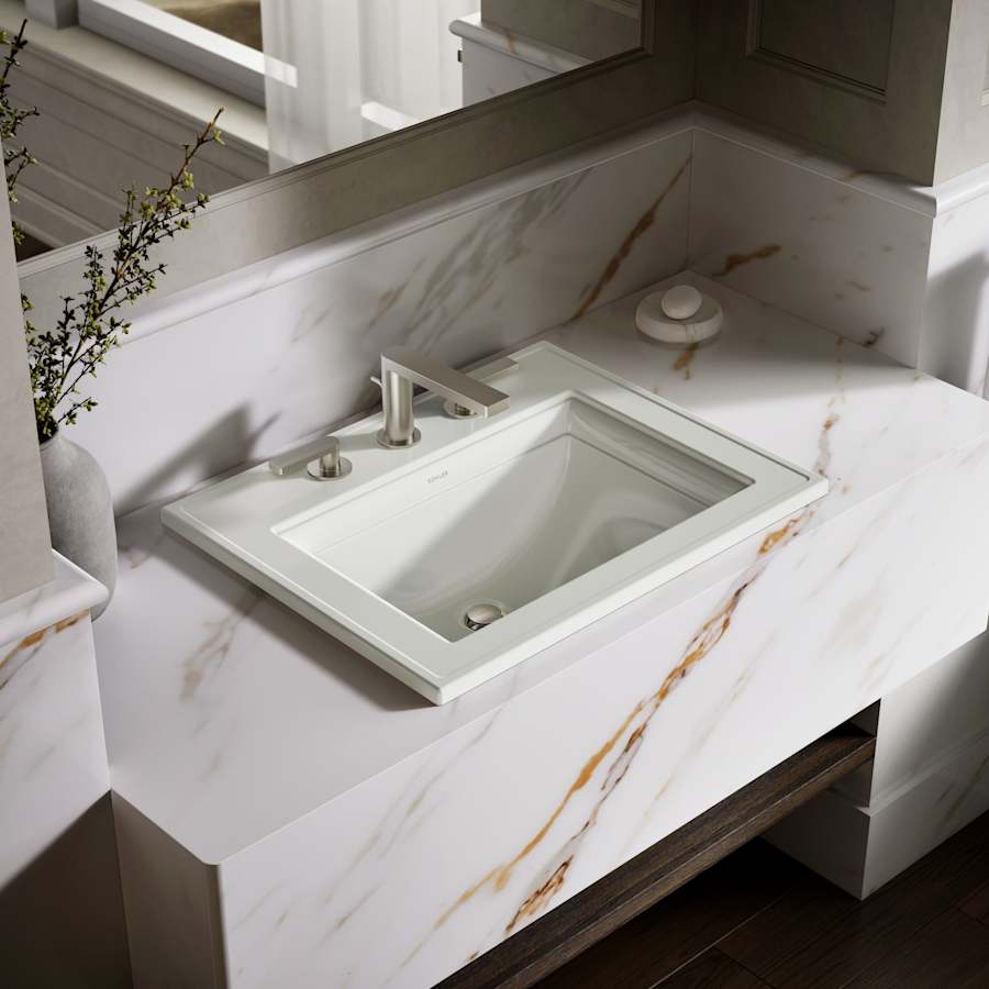 Memoirs Stately 17" Drop In Bathroom Sink with 3 Holes Drilled and Overflow
