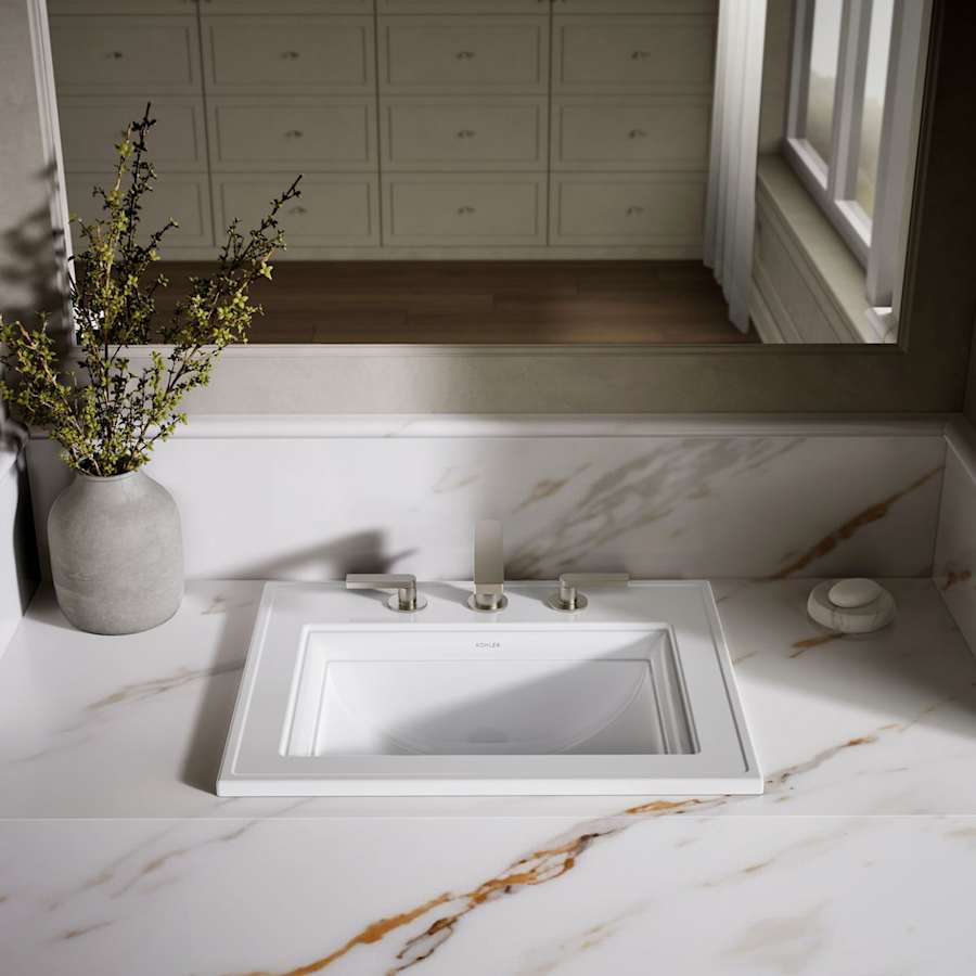 Memoirs Stately 17" Drop In Bathroom Sink with 3 Holes Drilled and Overflow