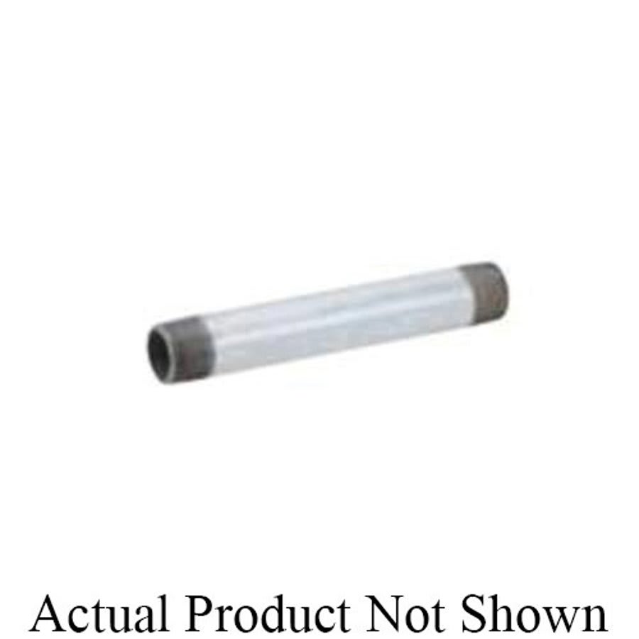 Nipple, 2 in, 7 in L, MNPT, Steel, Galvanized, SCH 40/STD