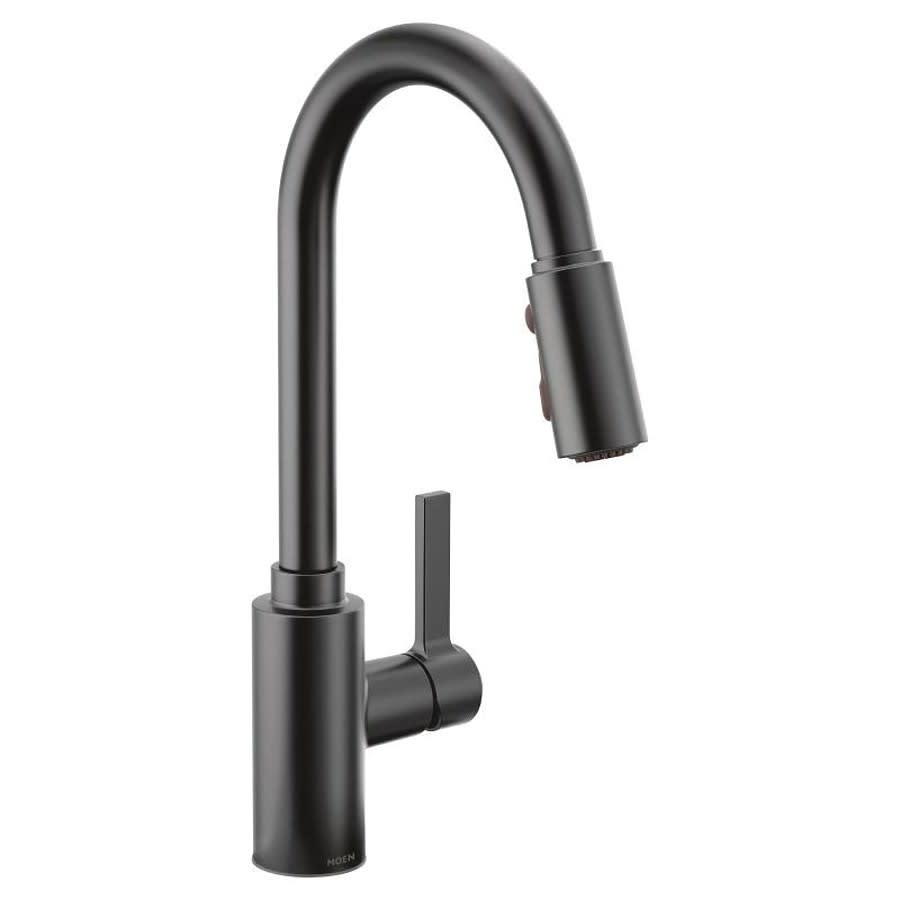 Genta™ Kitchen Faucet, Deck Mount, ADA, 1 Lever Handle, 1 or 3-Hole, Matte Black