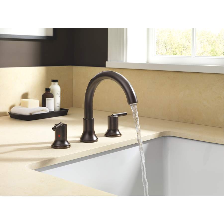 Trinsic Deck Mounted Roman Tub Filler Trim with Metal Lever Handles