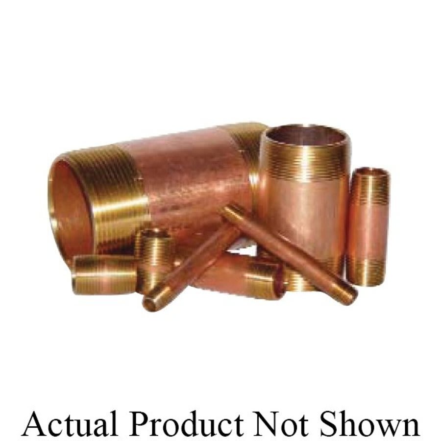 Nipple, 3 in, 6 in L, MNPT, Brass