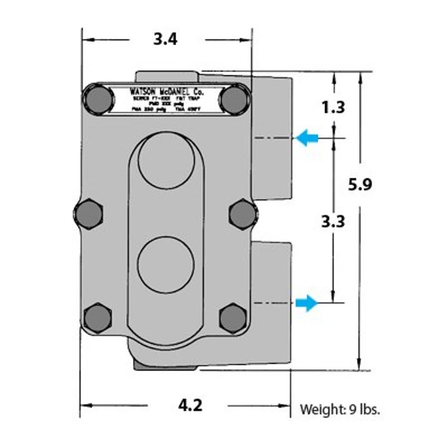 Steam Trap, 1 in, FNPT, Cast Iron