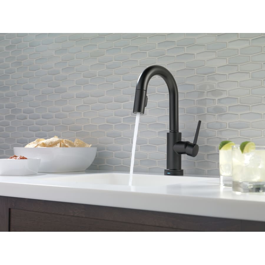 Trinsic Pull-Down Bar/Prep Faucet with On/Off Touch Activation, Magnetic Docking Spray Head, and Optional Base Plate - Includes Lifetime Warranty (5 Year on Electronic Parts)