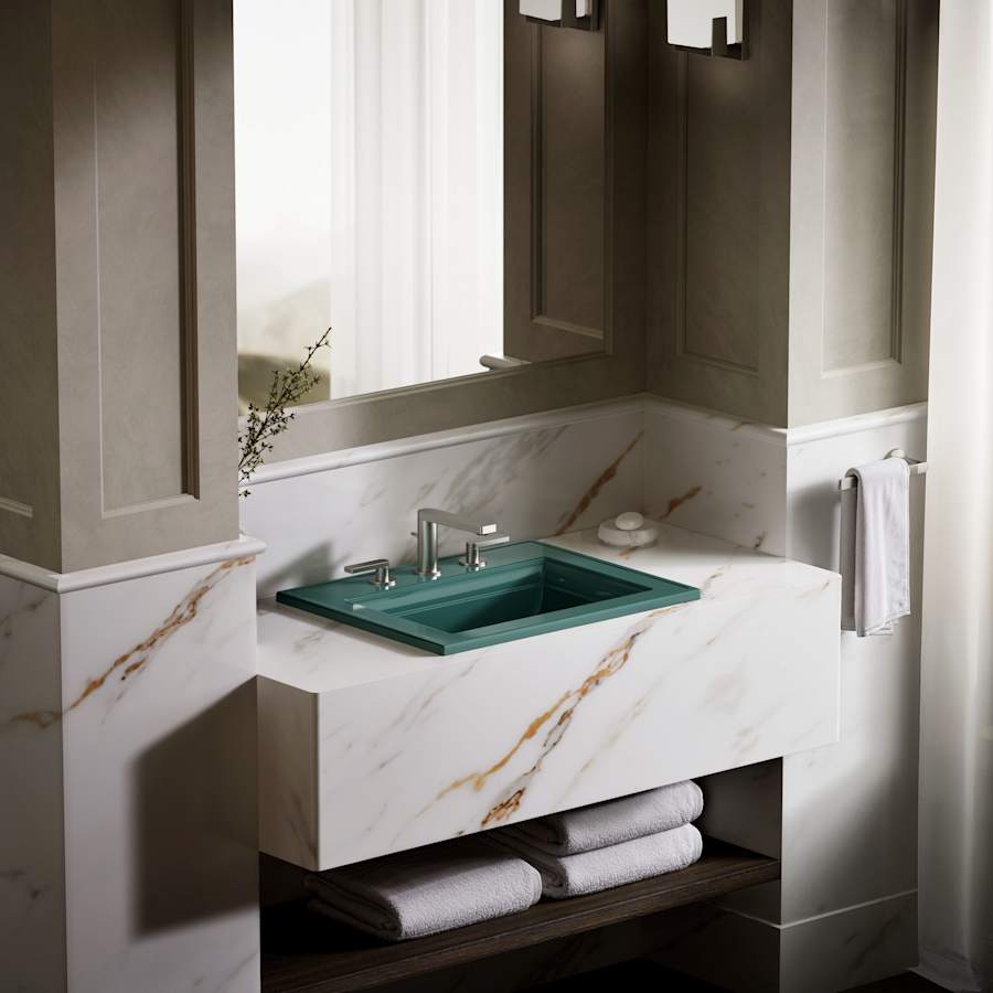 Memoirs Stately 17" Drop In Bathroom Sink with 3 Holes Drilled and Overflow
