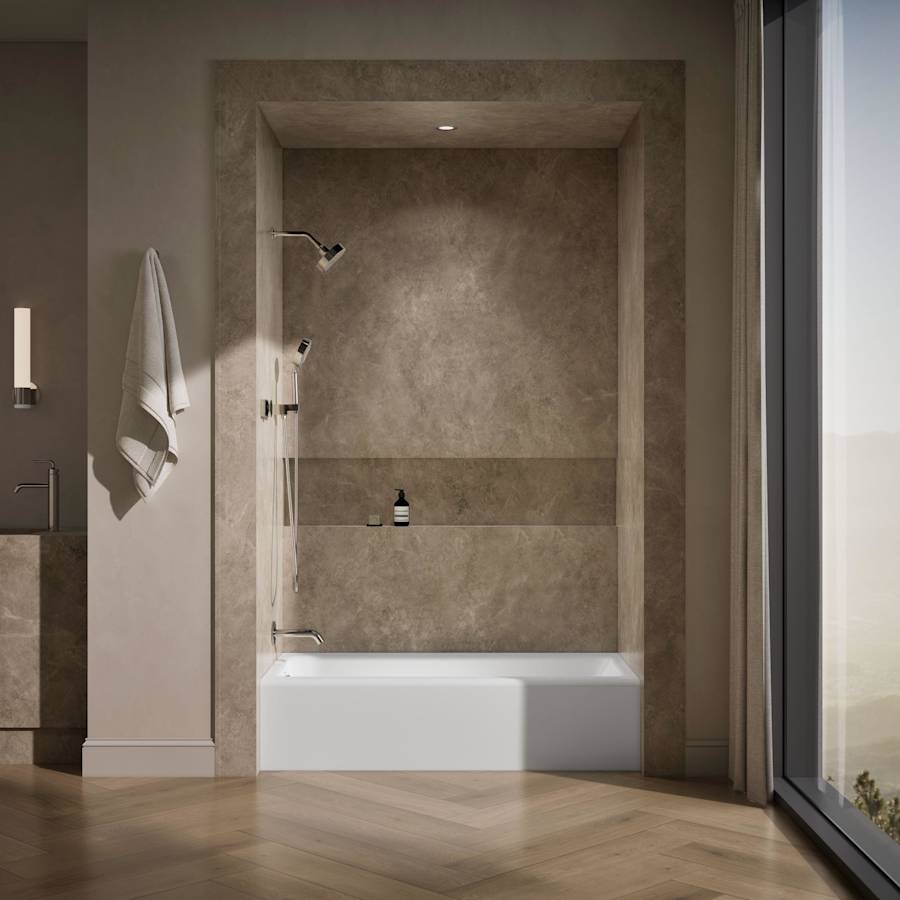 Bellwether 60" Alcove Soaking Tub with Left Drain