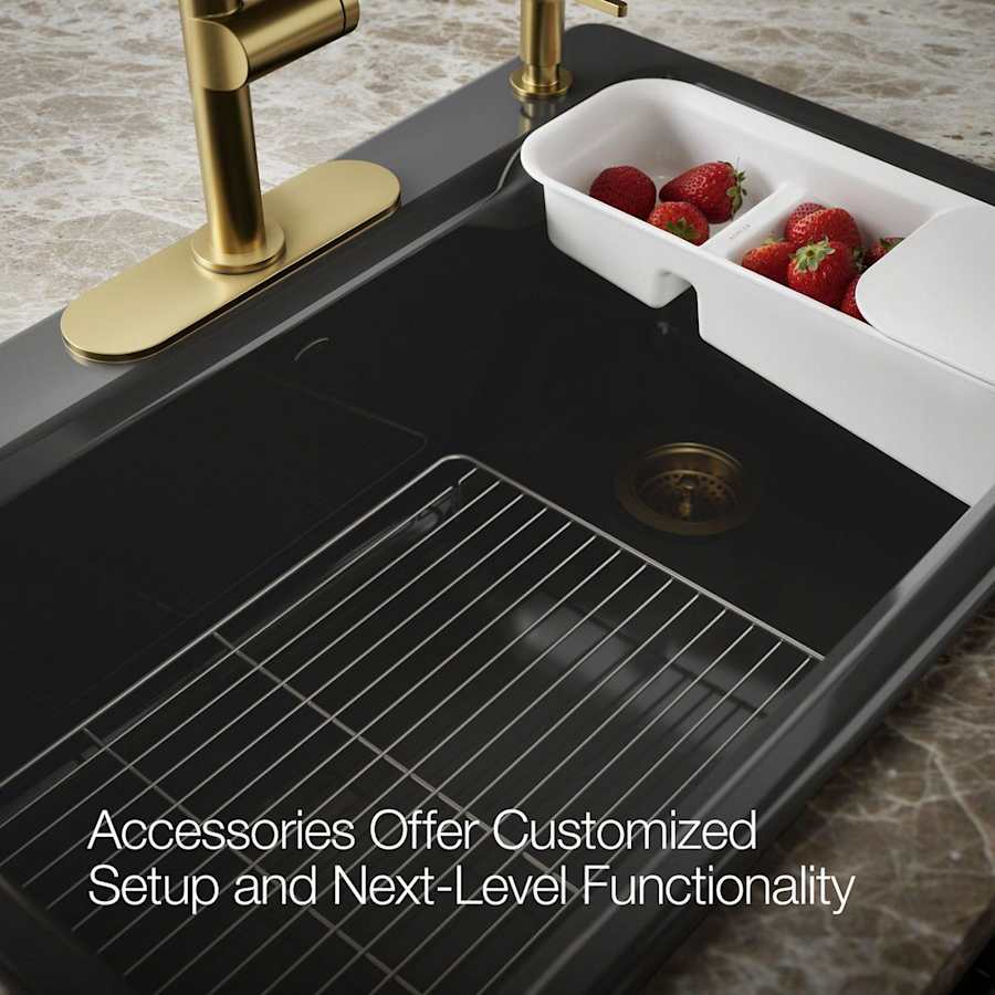 Riverby 33" Single Basin Top-Mount Enameled Cast-Iron Kitchen Sink