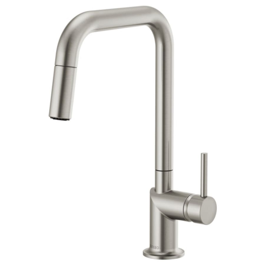 Odin 1.8 GPM Single Hole Pull Down Kitchen Faucet with Square Spout - Less Handle