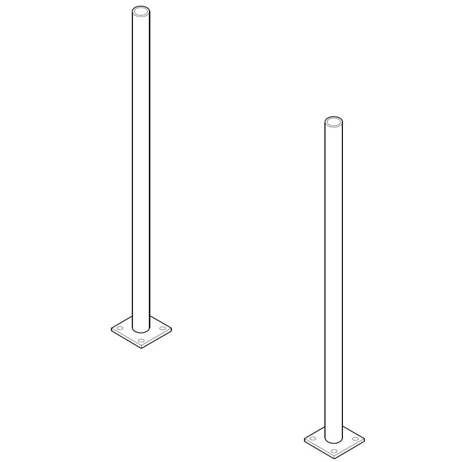 Round Legs for Lavatory Carriers, 36 in L, 1 Pair
