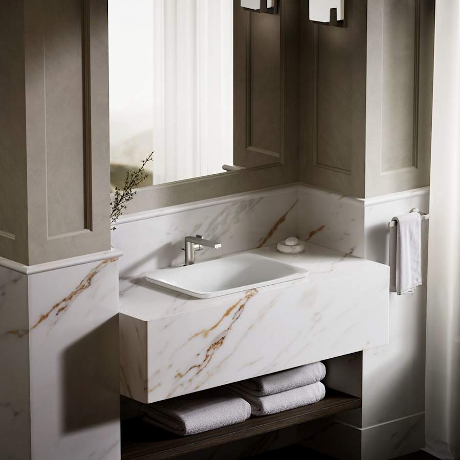 Carillon 21-1/8" Drop In Vitreous China Bathroom Sink