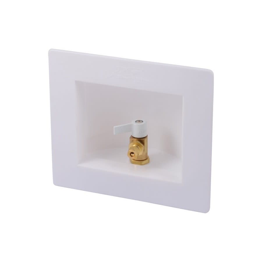 Ice Maker Outlet Box, 1/2 x 1/4 in Comp, Brass