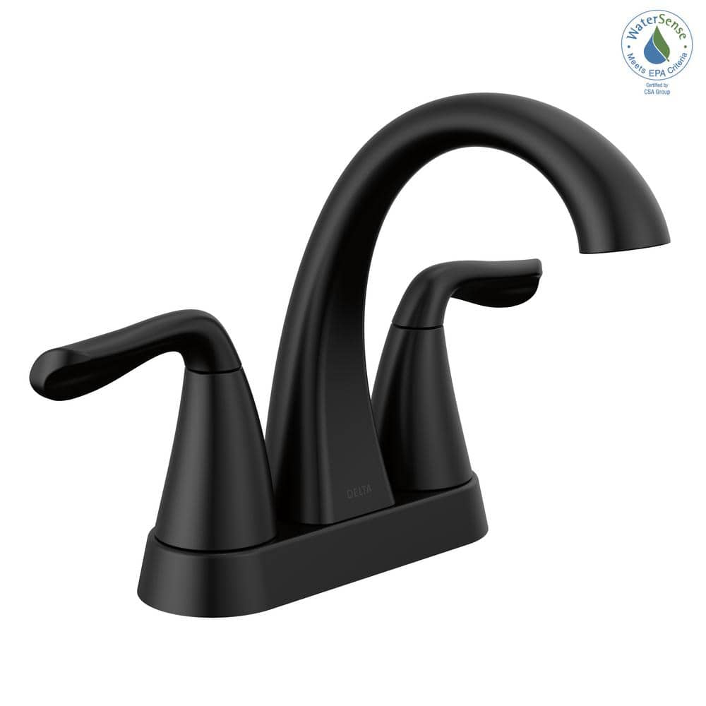 Arvo 4 in. Centerset 2-Handle Bathroom Faucet in Matte Black