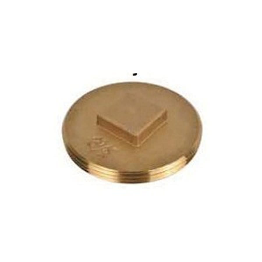 Raised Head Plug, 2 in, MNPT, Brass, Rough Brass