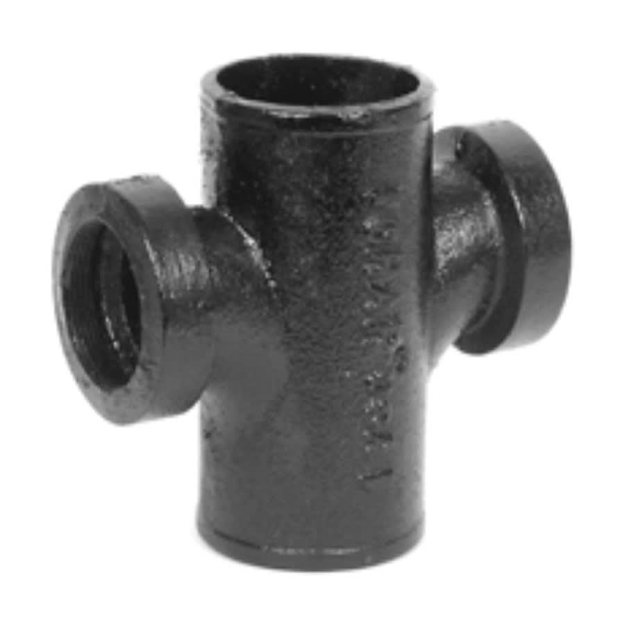 Cross, 2 in, No Hub x FNPT, Cast Iron