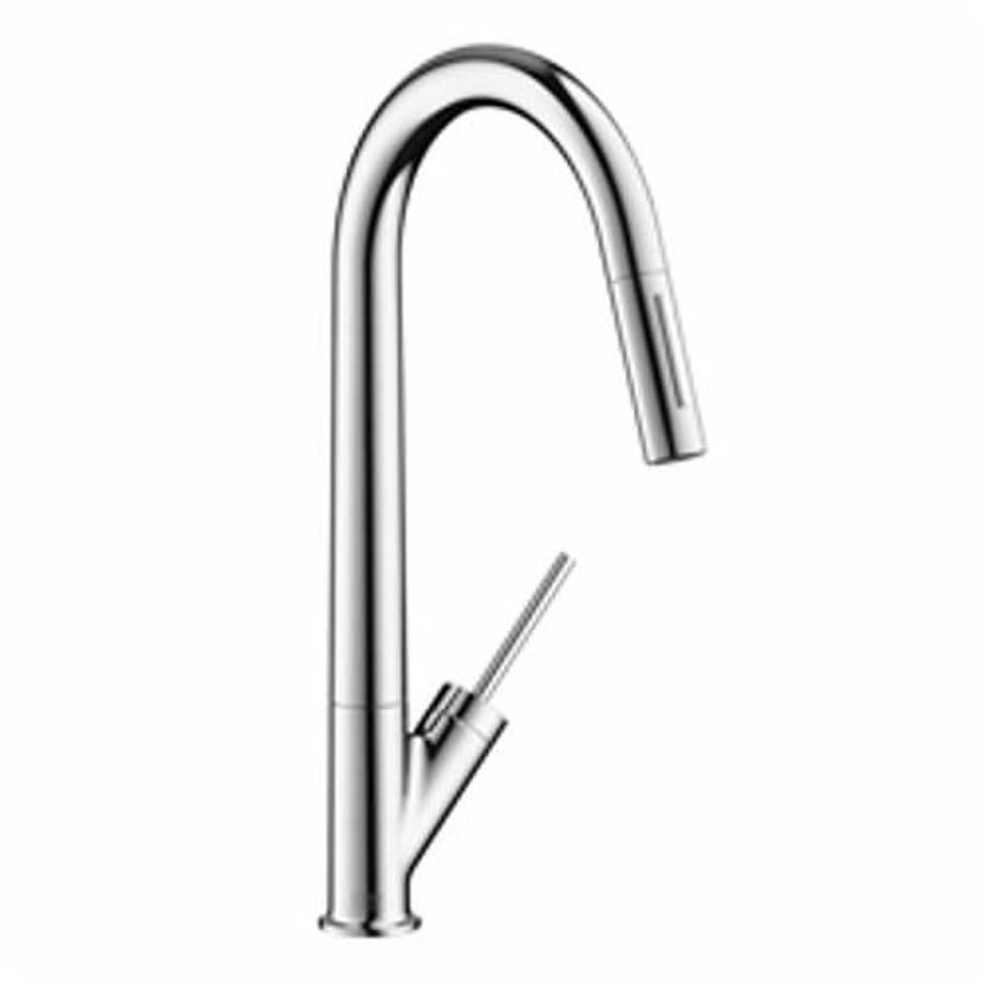 Starck Kitchen Faucet, Deck Mount, ADA, 1 Joystick Handle, 1-Hole, Polished Chrome