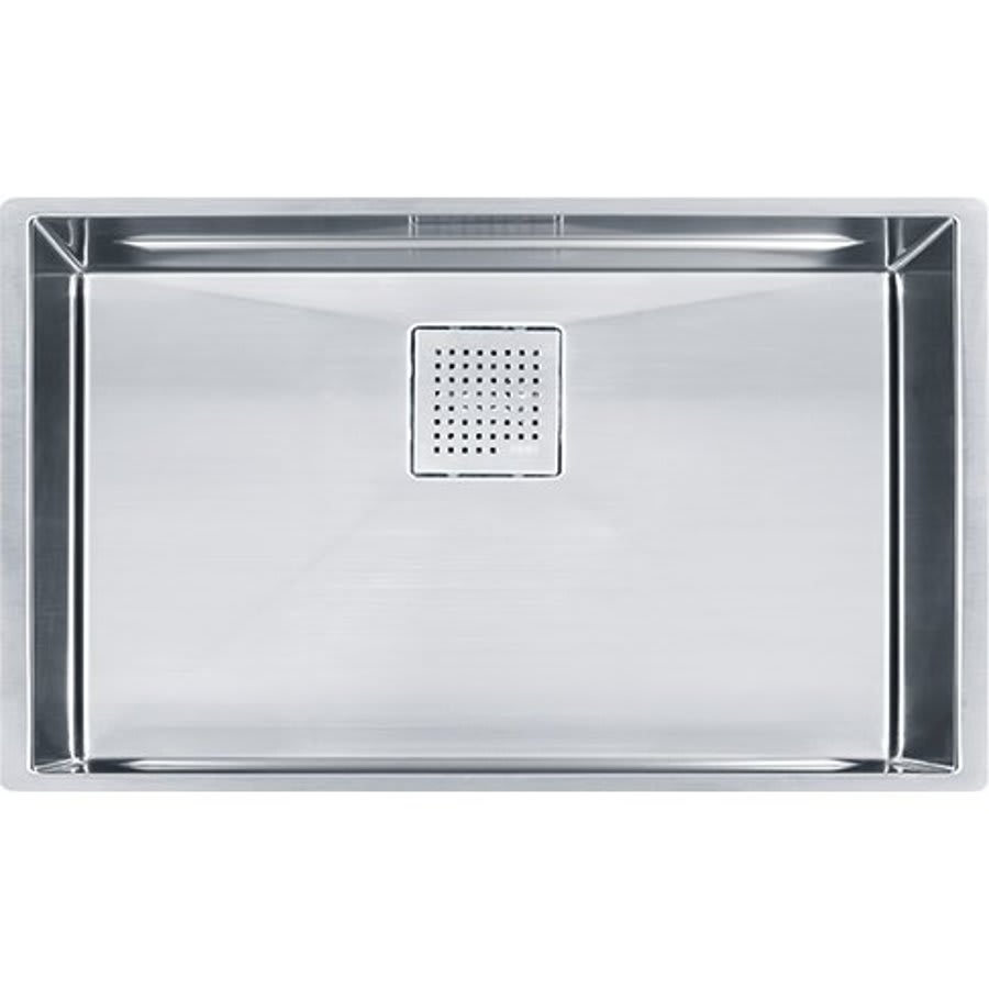 Peak Single Bowl Kitchen Sink, Under Mount, 28-3/4 x 17-3/4 in, 9-5/8 in Bowl Depth, 16 ga Satin Steel, Stainless